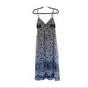 Navy organza summer dress